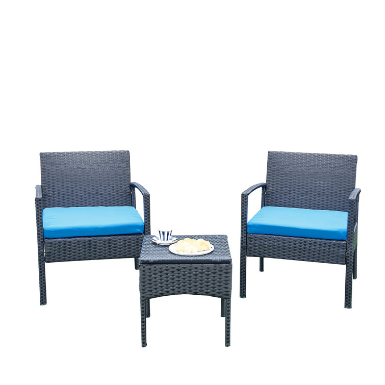 Red Barrel Studio® Wicker/Rattan 2 Person Seating Group with Cushions